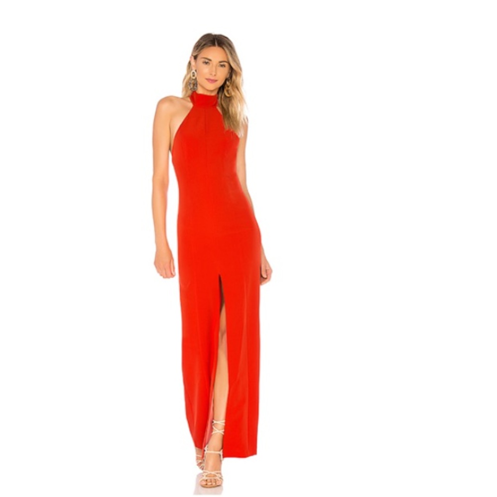 Revolve House of Harlow long halter dress.